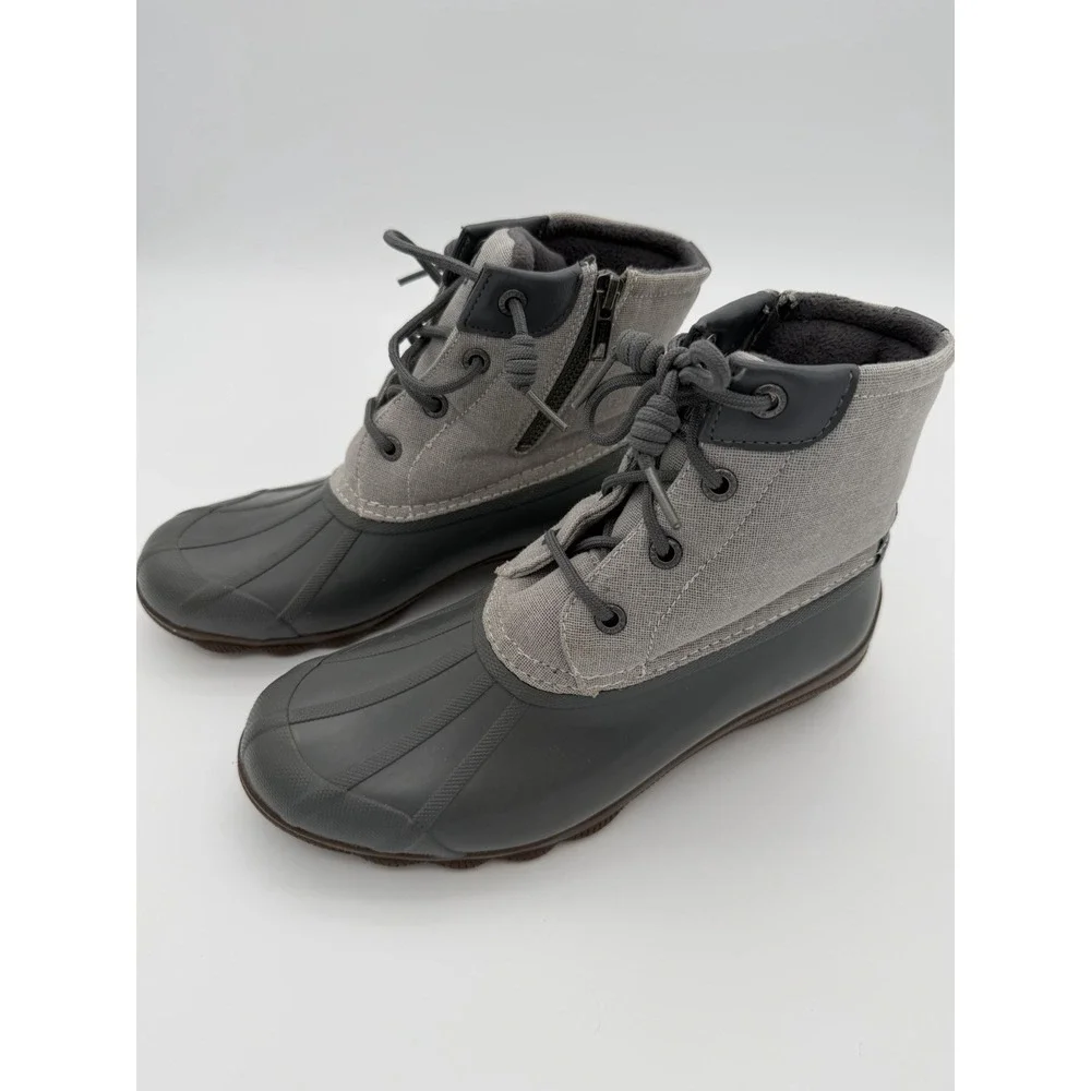 Sperry Women's Top-Sider Saltwater Duck Boots Gray Size 6.5 Waterproof STS84447